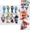 Stilvoller One Piece Schlüsselanhänger für Luffy Nami Sanji Zoro Fans Langlebiges Silikon-Accessoire