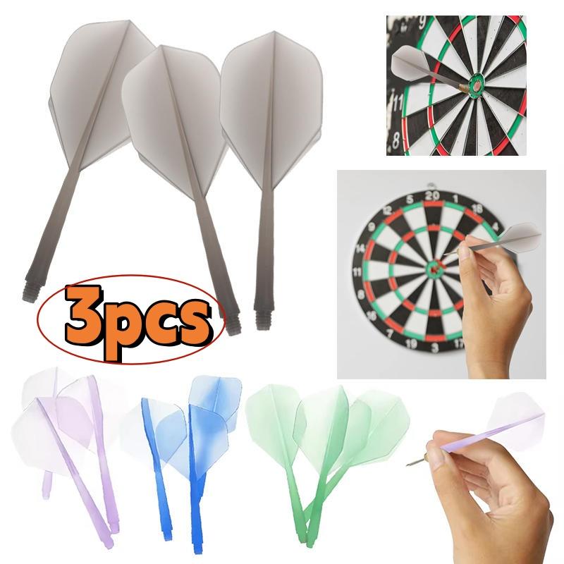 3Pcs Dart Accessories Plastic Shafts Universal Lightweight Portable Replacement Supplies for Smooth Flying Soft Tip