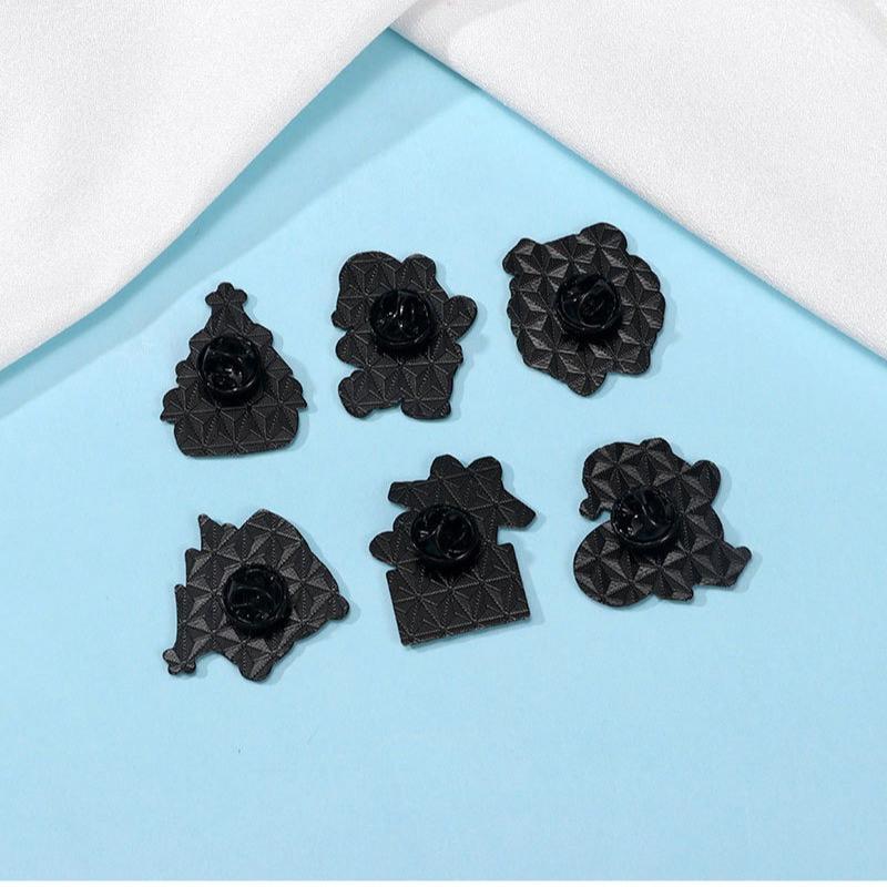 Christmas panda brooch, cute animals, Christmas tree, holiday gift box metal badge, back packaging accessories