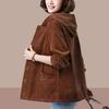 2025 Spring/Autumn Women's Corduroy Casual Slimming Jacket for Mid-Aged Moms
