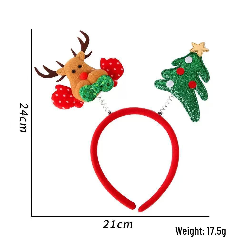 Children's Christmas Reindeer Antler Headband - Five-Star Decoration for Holiday Parties