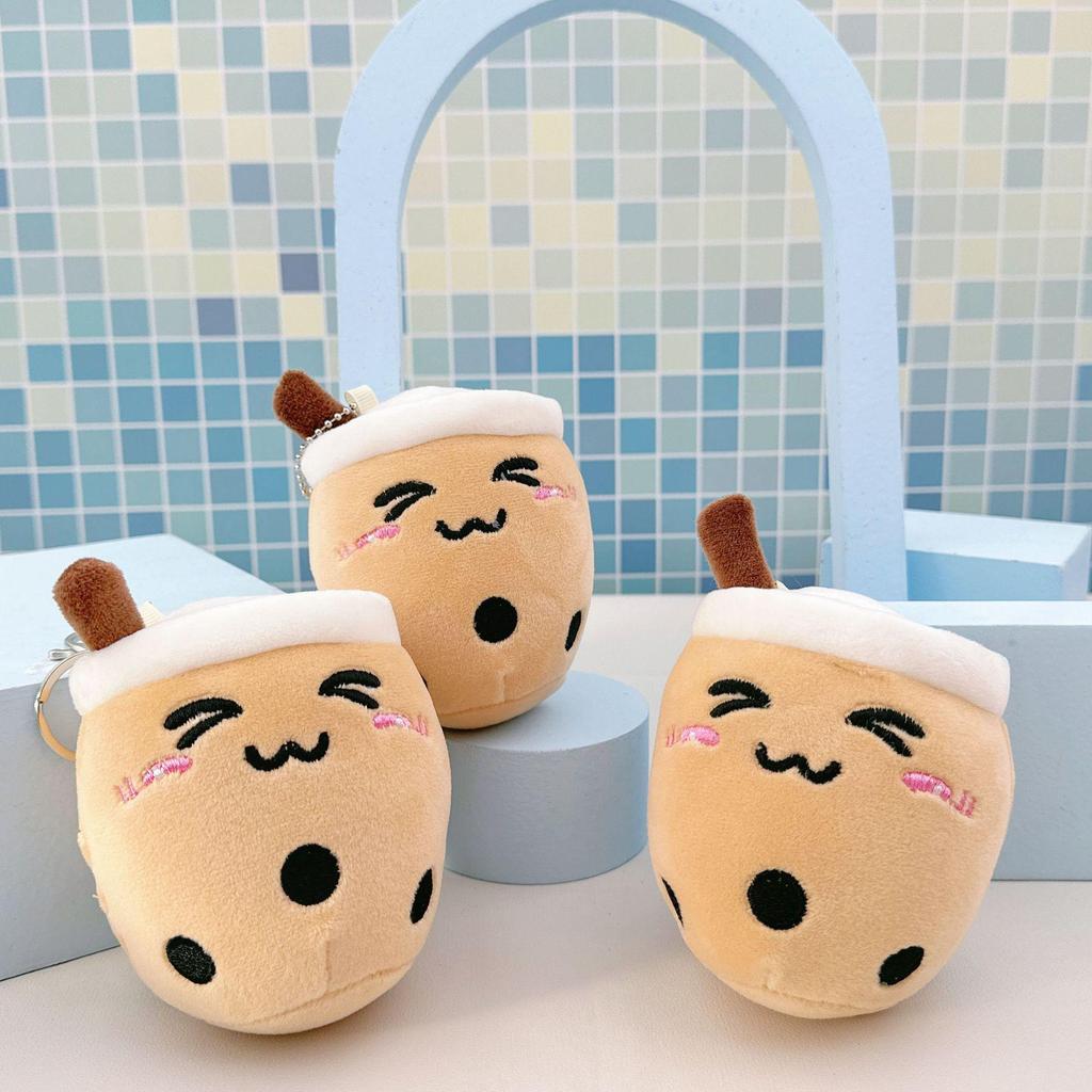 Simulation Fruit Milk Tea Cup Plush Toy - Small Pearl Milk Tea Doll