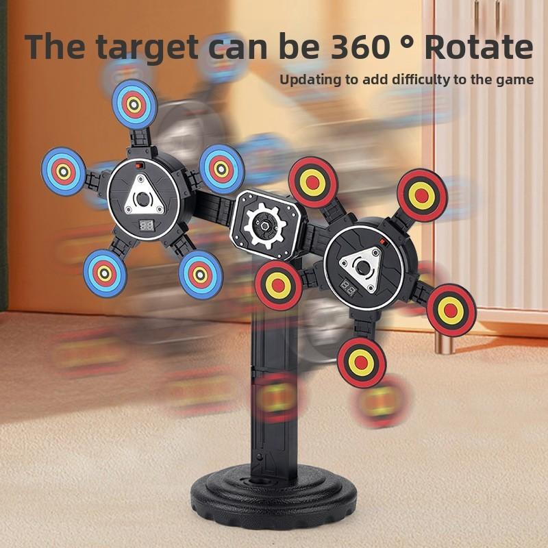 Childrens Electronic Autorecoil Shooting Target With Rotating Moving Target For Kids Play