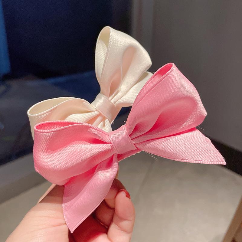 Cute Bowknot Hair Clips For Girls Kawaii Barrettes Fashion Hair Accessoires Kids Colored Fabric Woman Hairpin All-Match Hairgrip