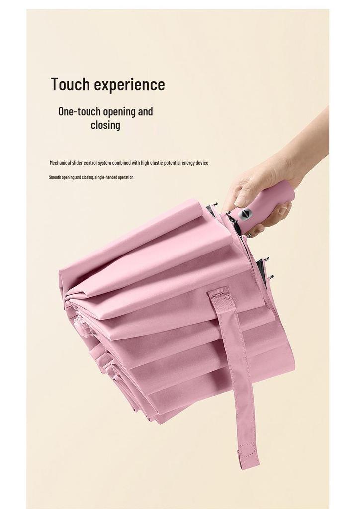 24-Bone Automatic Folding Umbrella: High-End, Sun & Rain Dual-Use, UV Protection for Men & Women