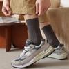 Men'S Socks Warm Imitation Cashmere Socks Solid Color Vertical Striped Mid-Leg Casual Socks Business Men'S Socks Are All Sizes