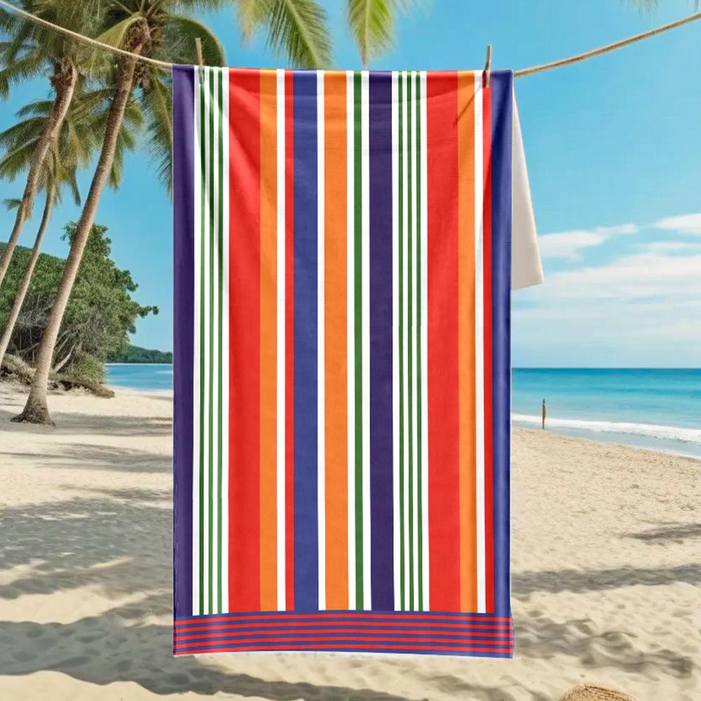 European and American Yuan Microfiber Beach Towel Custom Digital Printing Enlarged Towel Bath Towel 70 * 140CM Microfiber