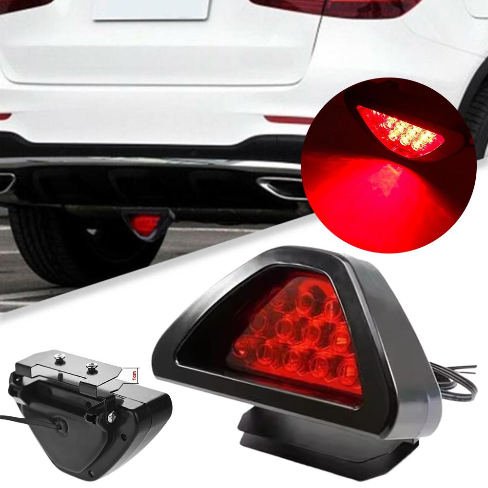 12V Triangle LED Car Brake Tail Light Style Reversing Stop Warning Anti-collision Car Auto L A6Q0