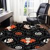 1pc Halloween Cats Office Round Area Rug, Indoor Mat Suitable For Office, Under Office Chairs Bedroom Living Room Home Decor, Room Deco