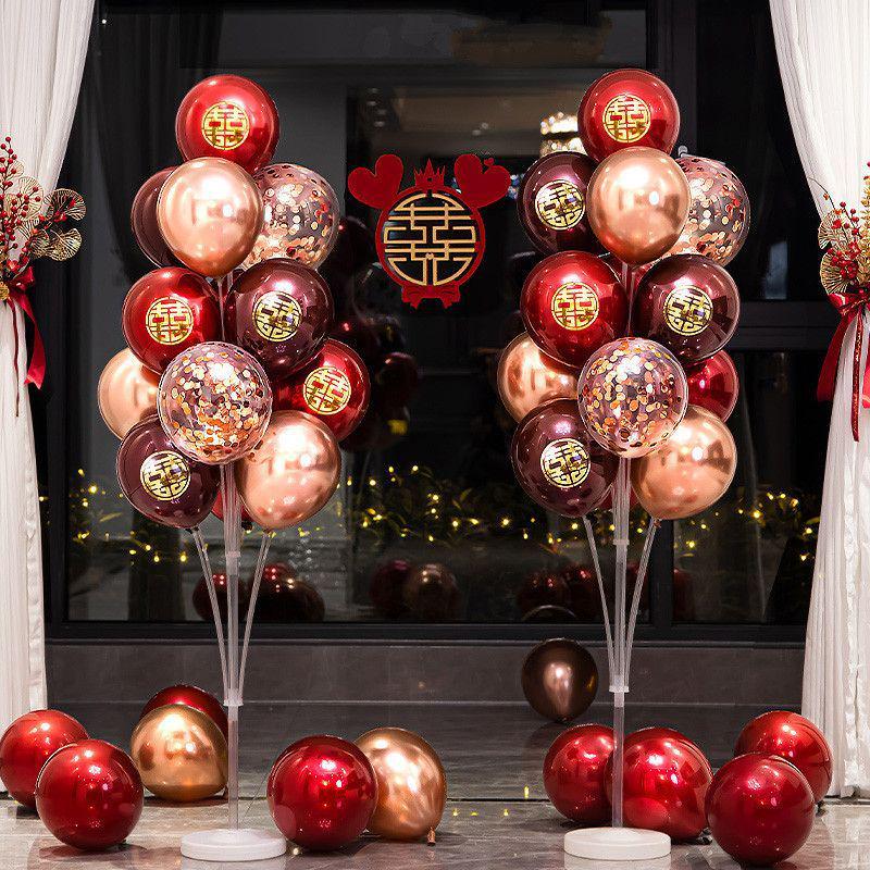 Romantisches Hochzeitszimmer Boden- und Tischballondekorationsset