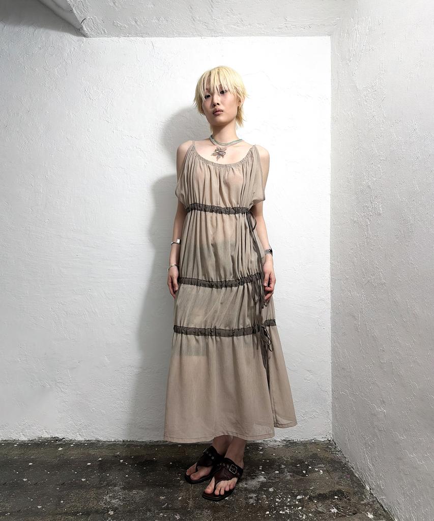 Seutillesseodi Tie Shirring Dress
