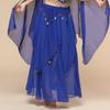 Ladies' Belly Dance Skirt Hanging Coin Skirt Chiffon Big Swing Skirt Performance Dress Shining Stage Performance Dress Shining Half Body Skirt