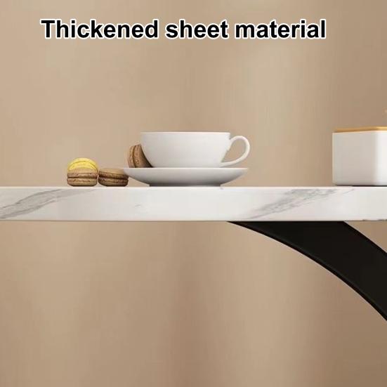 C-shaped Side Table with Flower Shape Tabletop Office Living Room Bedroom 45659