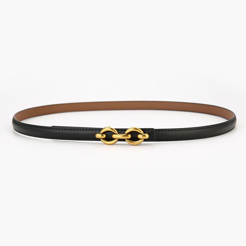 

Classic Leather Waist Belt For Women With Alloy Buckle For Dress And Shirt Styling StyleJ