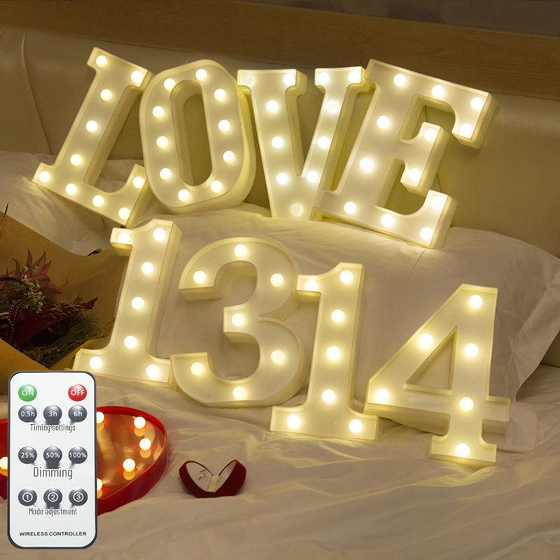 INS LED Alphabet & Number Lights for Weddings, Birthdays, and Proposals