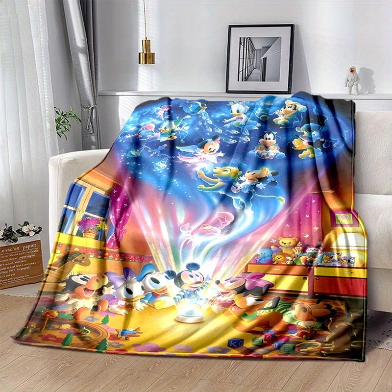 

1pc, Disney Characters (3) Cozy Flannel Throw Blanket Perfect Gift for Bedroom, Living Room, Travel, Camping, Car 80x120cm