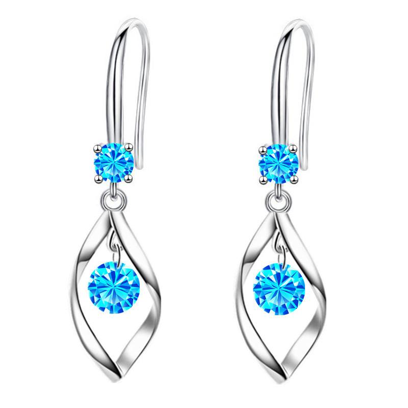 Earrings Female Inlay Diamond Swivel Earrings Long Senior Sense of Temperament Ear Hooks