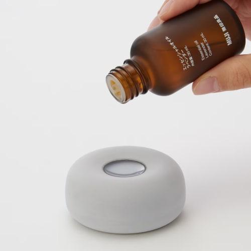 muji aroma stone with plate/gray diameter 65 x 30mm 02868291