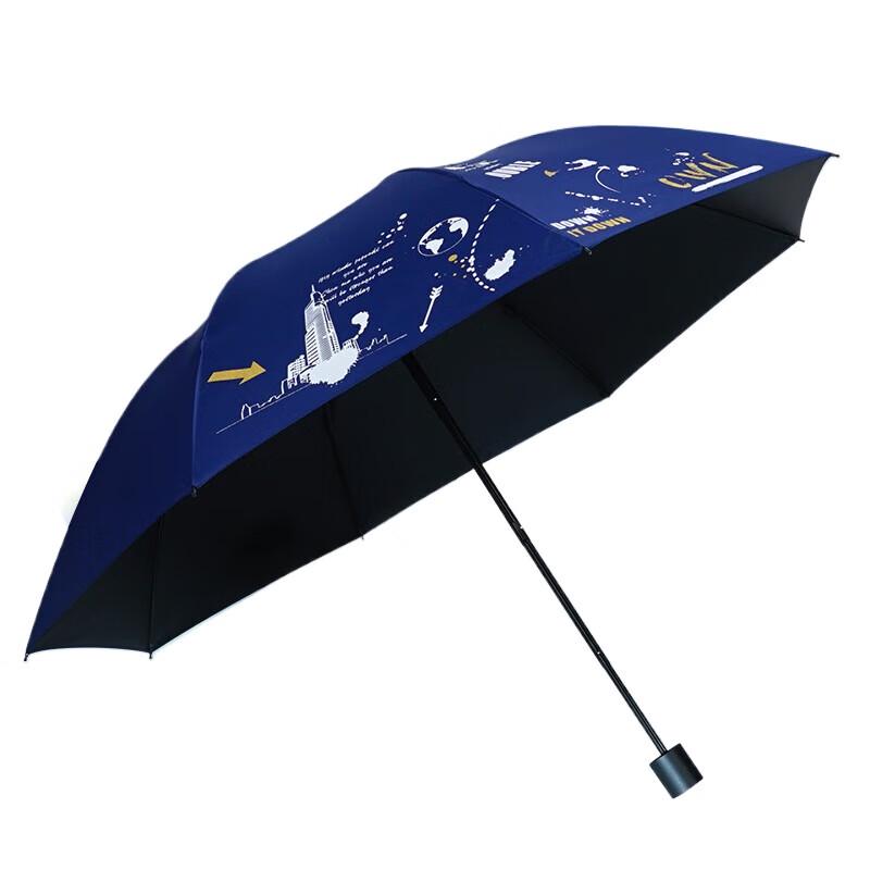 Hongye Black Glue Sun & Rain Folding Umbrella