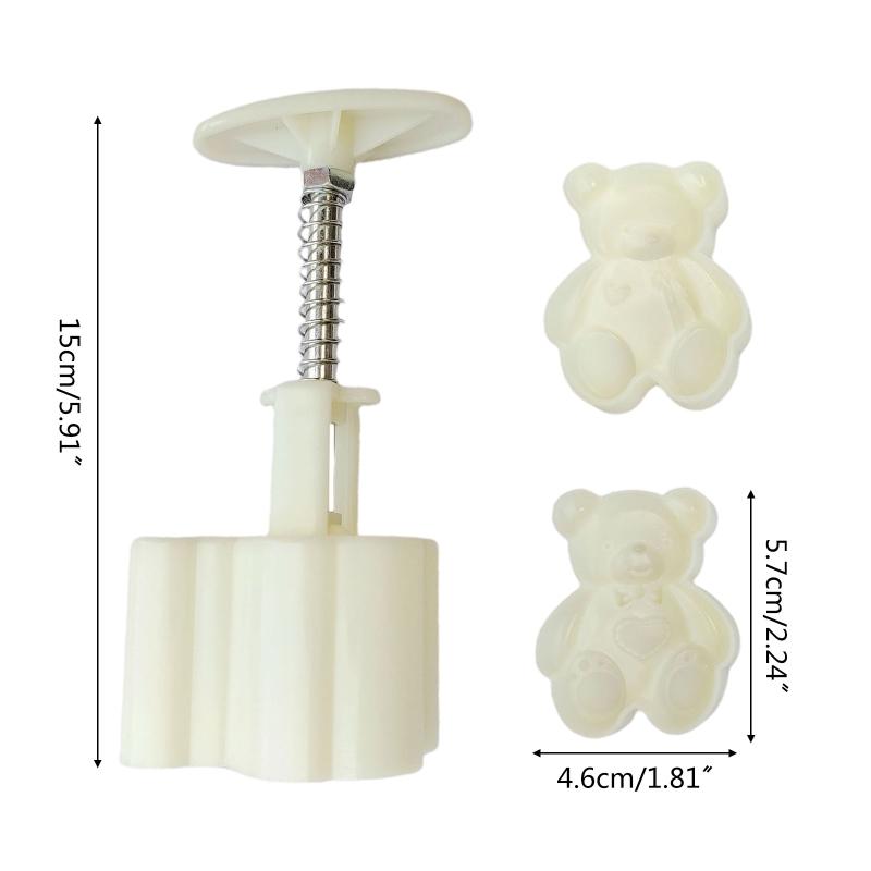 50g Cute Beer Shaped Pastry Moulds Mooncake Molds Mooncake Mould Hand Pressure Plastic Material Baking Accessories Tools
