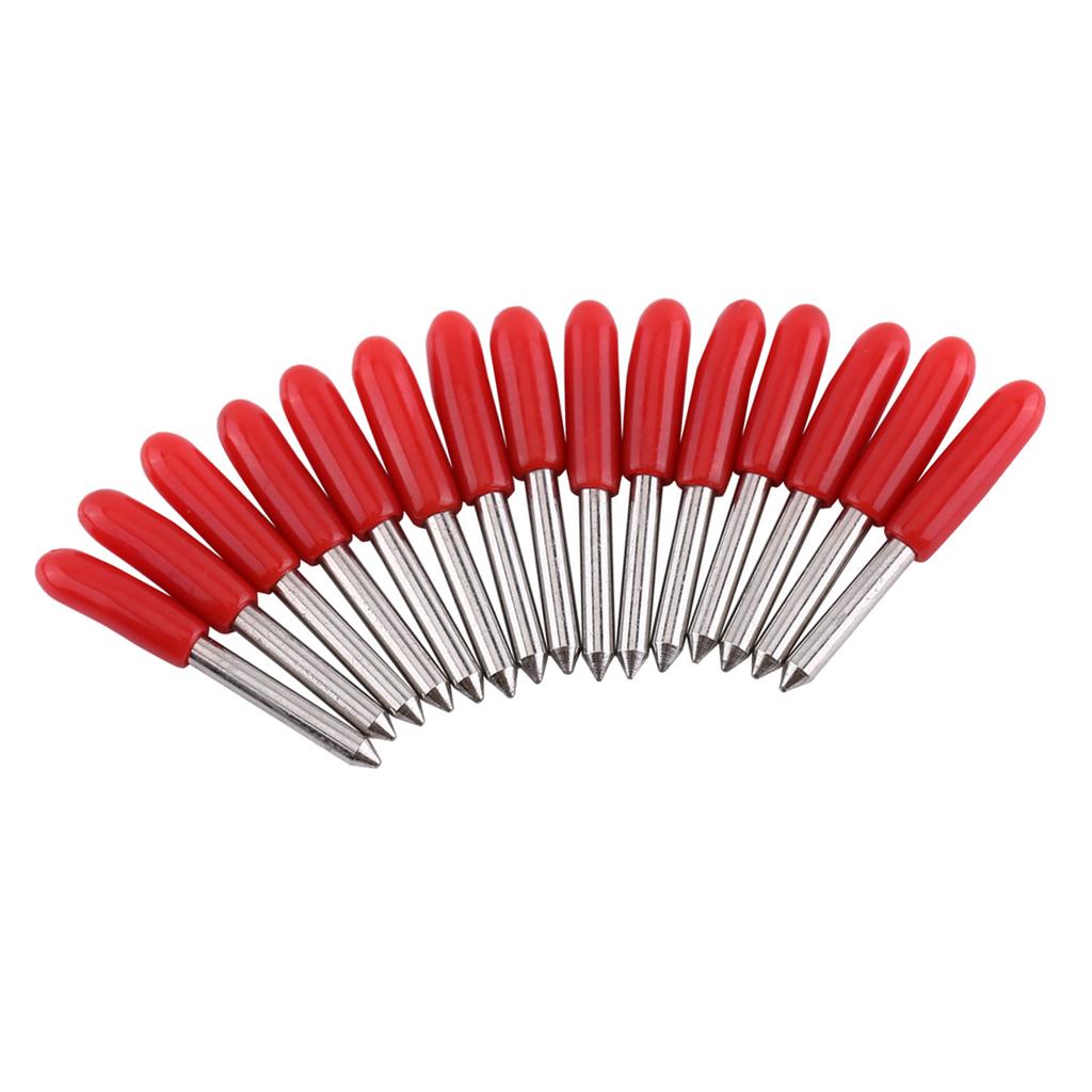 15pcs Cutting Blade 45 degrees  Knife For Plotter Vinyl Cutter Red Cap