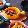 Internet Celebrity Nordic Style Household Ceramic Bowl Breakfast Ramen Bowl With Handle Large Baking Bowl Single Tableware Creative Personality