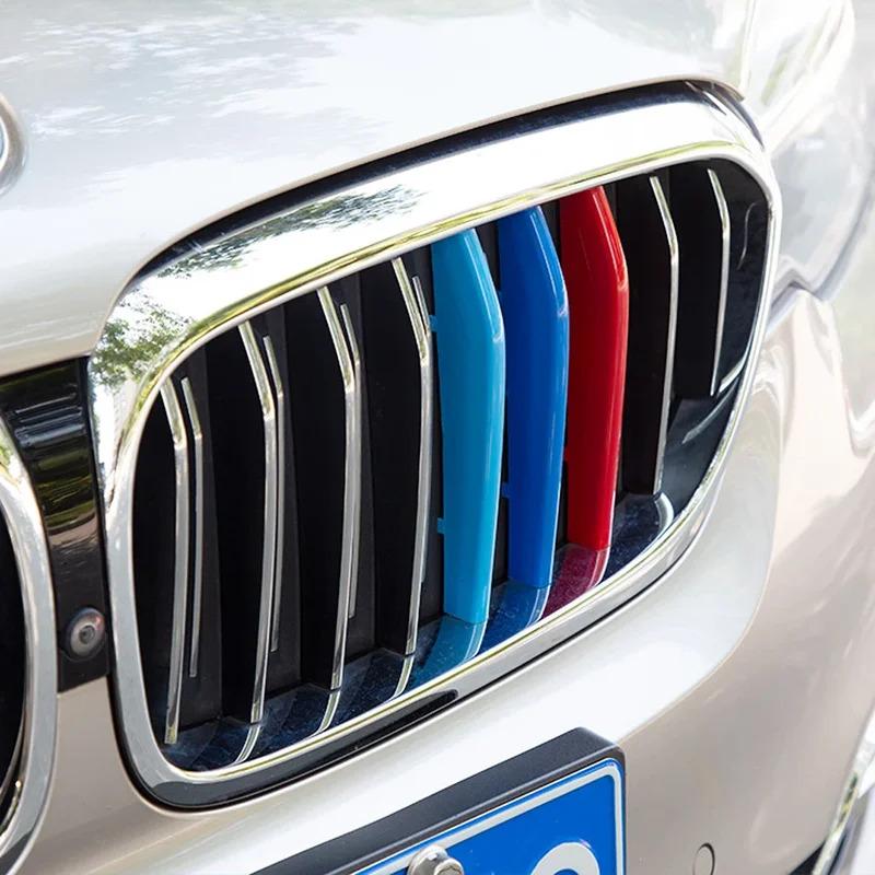 Fit 17-20 BMW5 G30/G31 M-SPORT Design 3-Color Kidney Grille Clip Stripe with 9 Slats