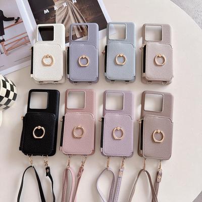 Redmi Note 12S 4G Crossbody Phone Case with Zipper Lanyard for Xiaomi 13T