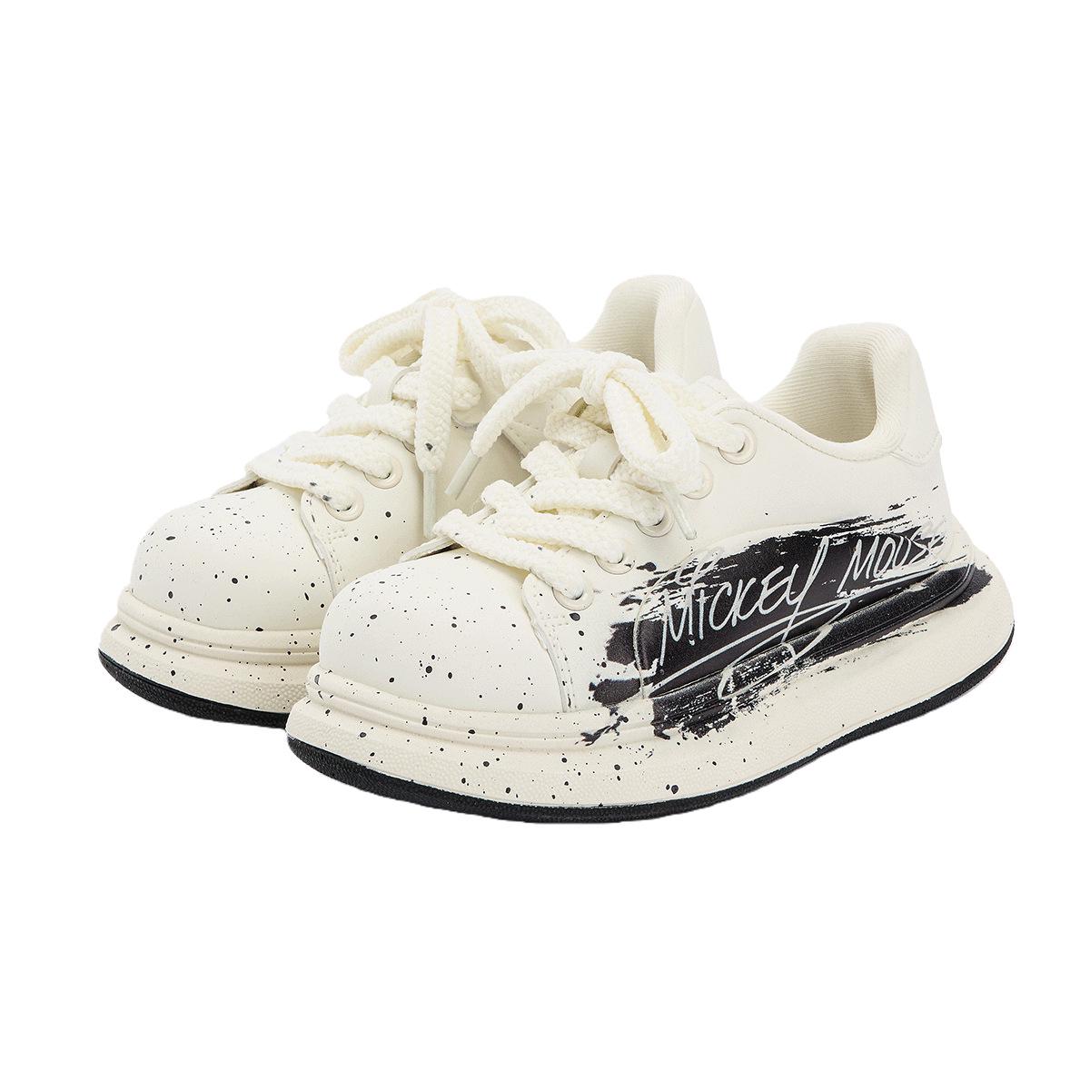 Disney Kids Skate Shoes 2025: Autumn/Winter Shell Toe Soft Sole Casual Sneakers for Girls and Boys 34