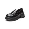 Shoes women's autumn new black retro platform small leather shoes single shoes women