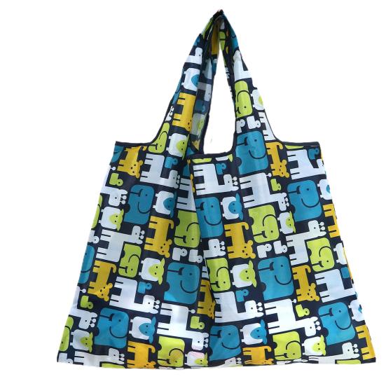Сумка для покупок с принтом складная полиэстеровая повседневная сумка для продуктов большой емкости хозяйственные товары B 549₽