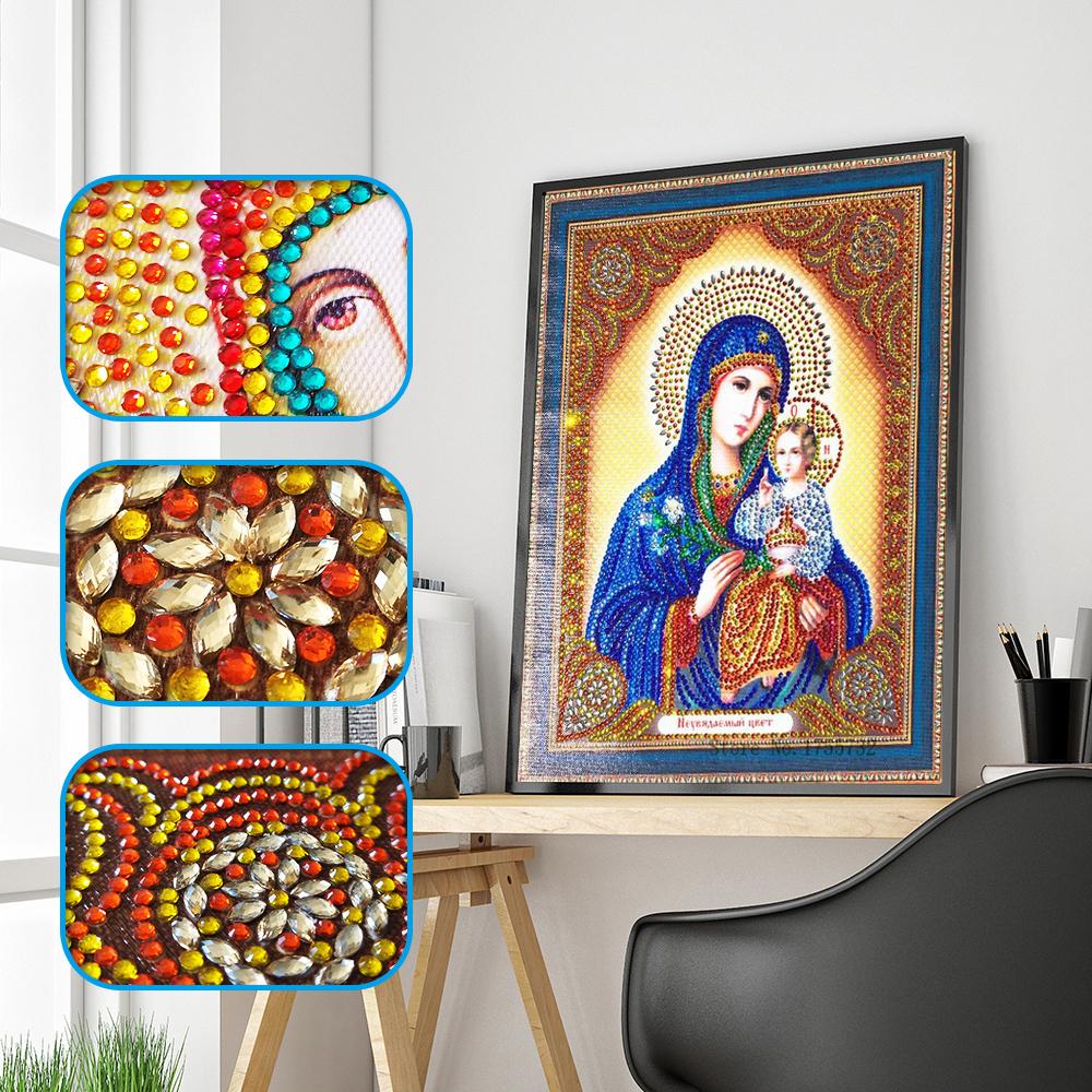 5D Diamond Drawing Multi Figure Special Shaped Diamond Religious Type Cross Stitch DIY Embroidery Home Decoration Gift