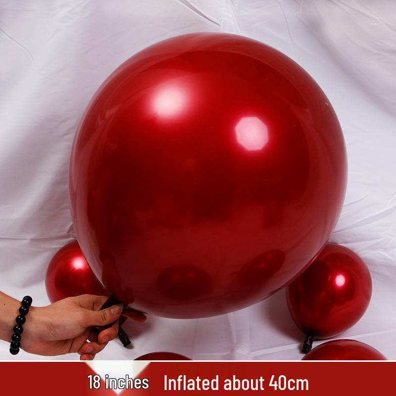 Double-Layer Cherry Red Party Balloons (5", 10", 12", 18", 36")