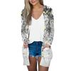 Women's Casual Fashion Floral Print Long Sleeve Mid-Length Cardigan Jacket