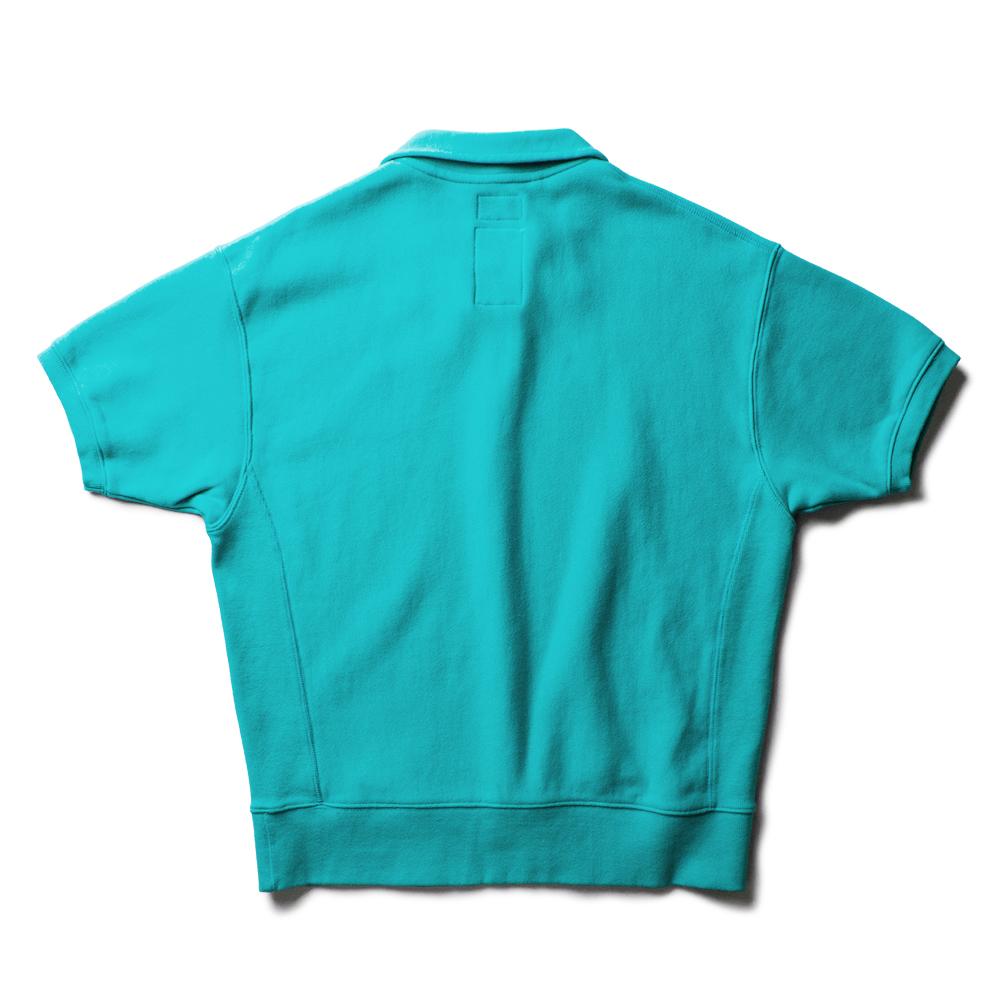 Deoleseukyu Classic Quarter Zip H/S Sweatshirt [Turquoise Blue]
