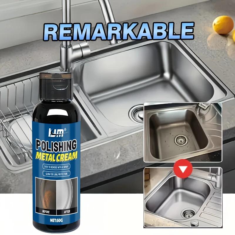 Multifunctional metal polish,quickly restores the surface of household chrome products,suitable for RVs,cars,motorcycles.