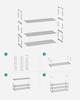 3-Tier Shoe Shelves Metal Shoe Racks 12-15 Pairs of Shoes, Stackable Shelf, for Living Room, Bedroom,
