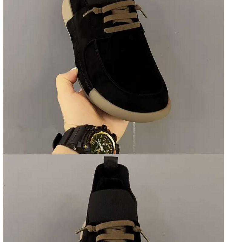 2025 Spring Men's Soft Leather Slip-on Shoes - Comfortable, Versatile, Round Toe, Plus Velvet.