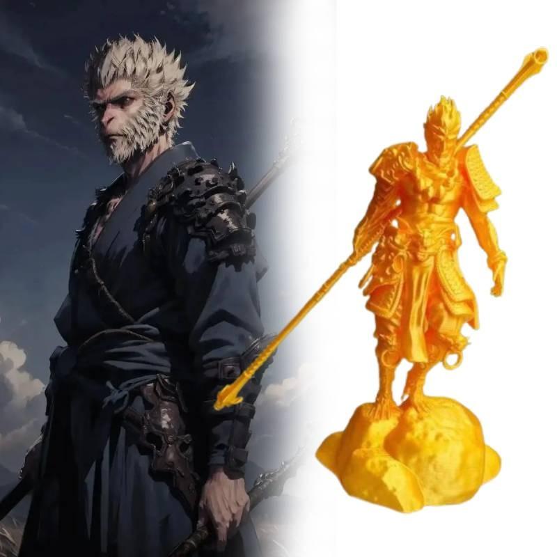 3d Manufacturer Direct Wholesale Black Myth Wukong Statue Chinese Son Goku Keychain Model