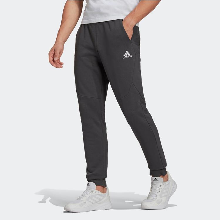 Adidas Solid Color Drawstring Tapered Lite Sweatpants Men Bottoms Dark-Grey HE1810