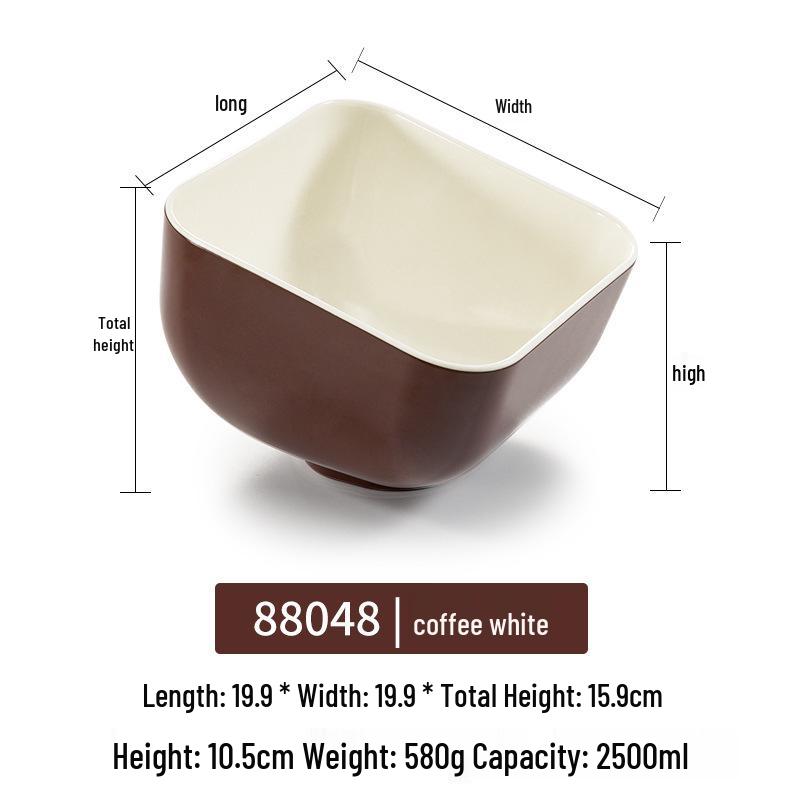 Melamine Rectangular Plate for BBQ & Side Dishes - Imitation Porcelain Tableware