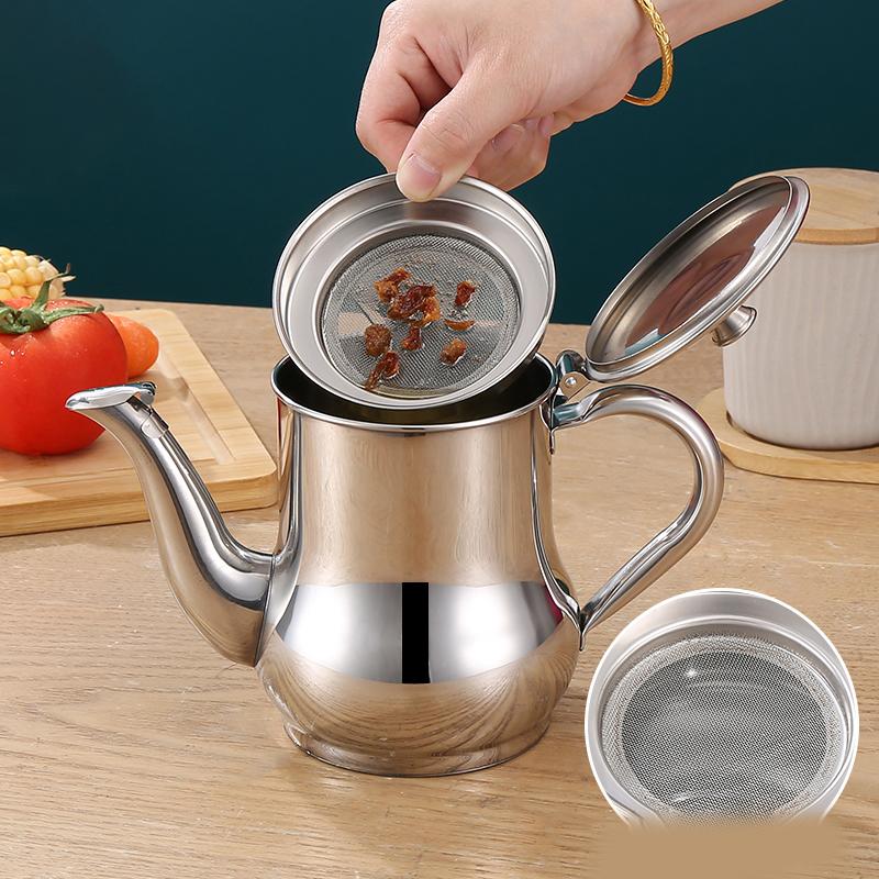 Kitchen Oil Filter Cooking Tools Storage Tank Grease Filter Container Restaurant Oil Filter Stainless Steel Oil Tanks