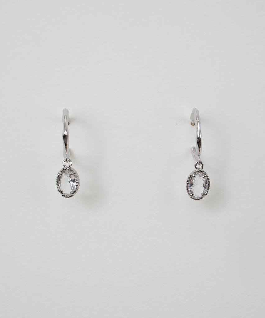 Merrymotive Oval Crystal Drop Earring