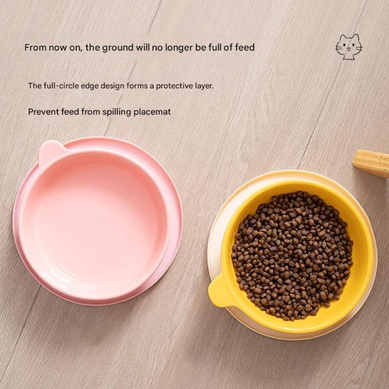 Pet Bowl Placemat For Felines And Dog Slip Resistant Design Simple To Maintain Promotes Better Digestion