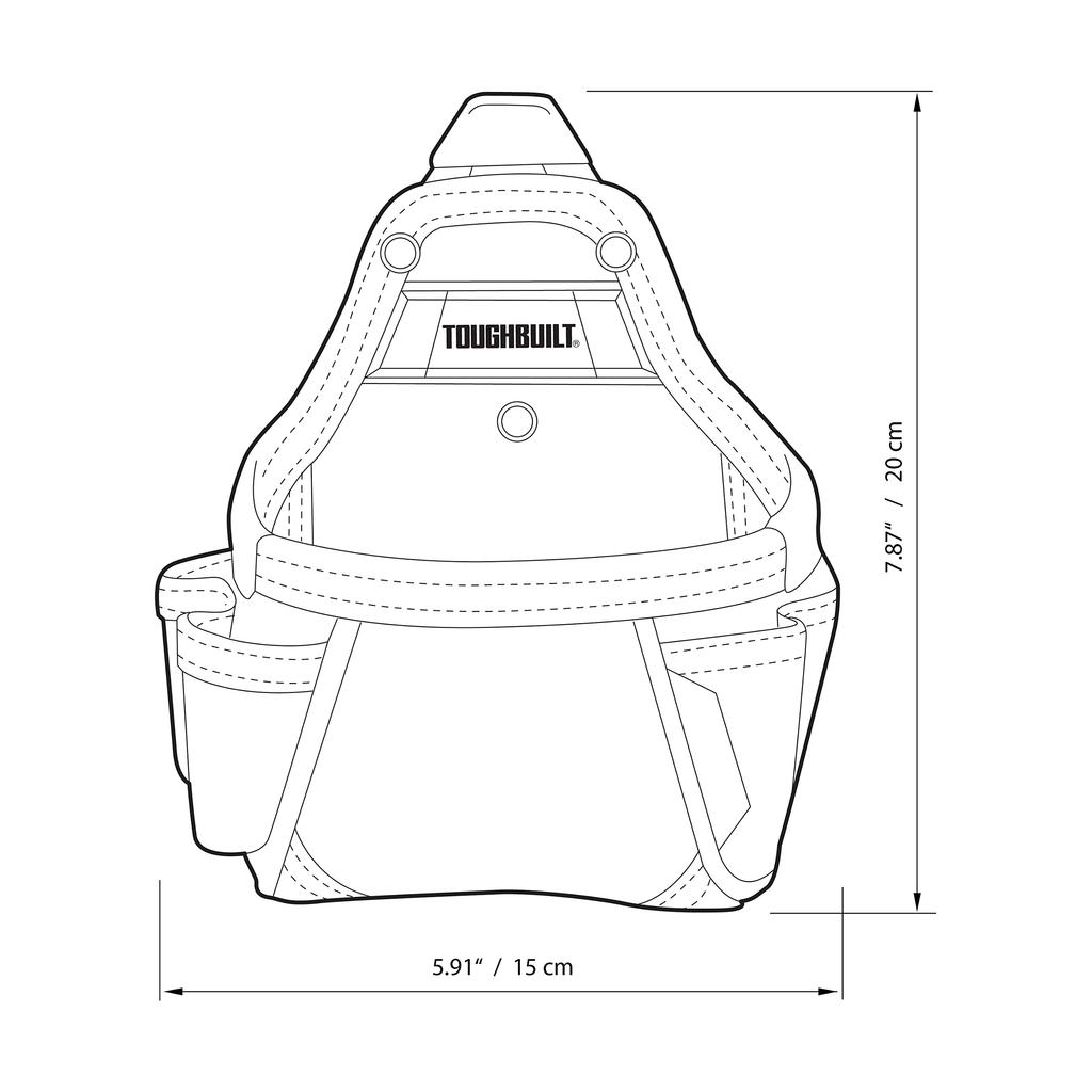 ToughBuilt CT-25 Tape Measure/Multi-Purpose Pouch