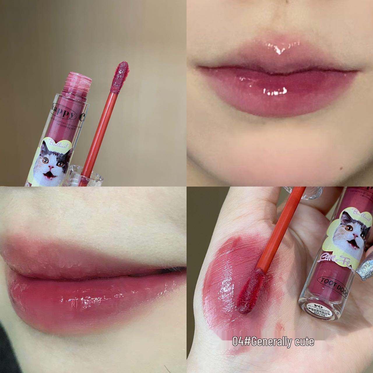 

Toot Dodo Happy Meow Hydrating Clear Lip Gloss - Long-lasting, Pure Nude Makeup Lip Color for Women.