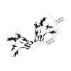 2Pcs Creative Wolf Head Car Door Side Skirts Stickers Self Adhesive Cool Vinyl Decals Auto Body Decoration Stickers Accessories