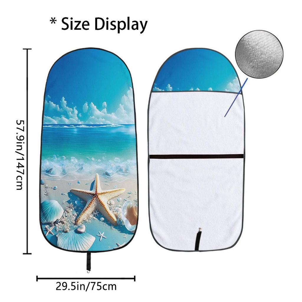 Universal Gym Car Seat Towel Cover - All-Season Front Seat Protector for Workout