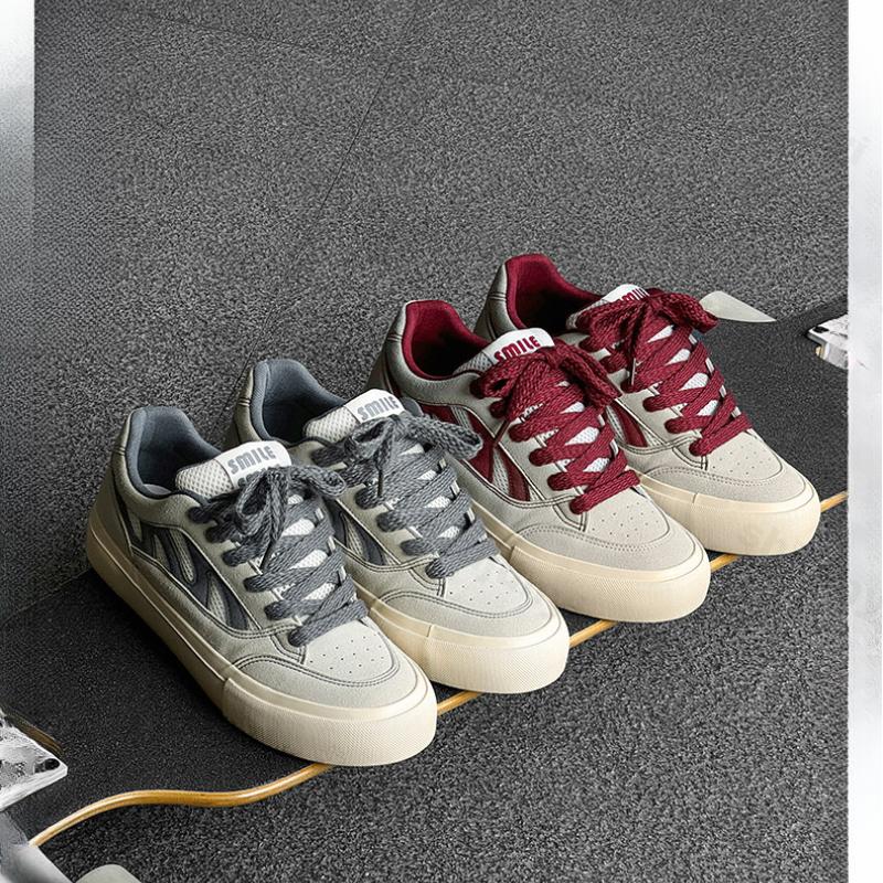 Fashion Men's Shoes Fashion Trend Versatile Casual Flat Shoes Spring 2025 Thick Soled Height Increasing Sports Lace-up Chunky Sneakers