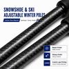 Zeroring Adjustable Snowshoe Ski Poles Carbon Composite Winter Hiking Poles With Large Snow Basket